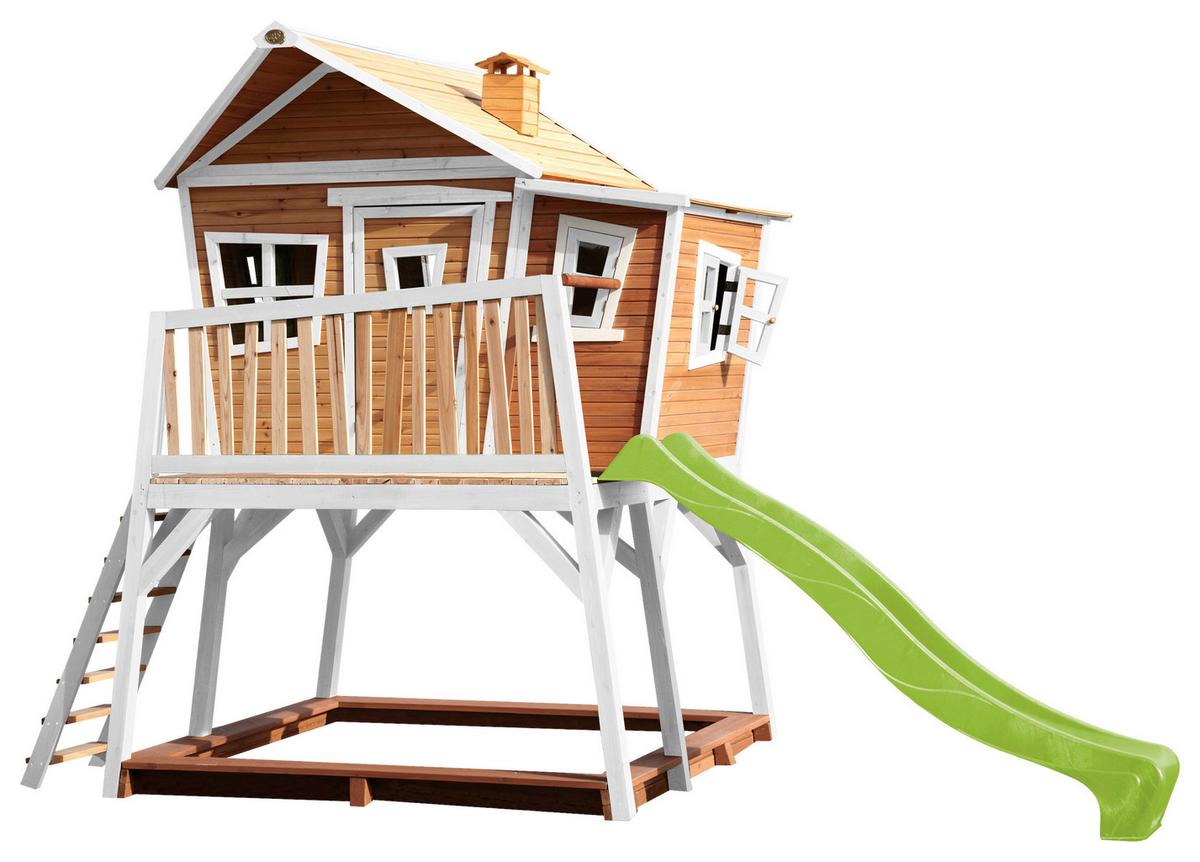 Spielturm A030.150.11 - Hellgrün/Braun, KONVENTIONELL, Holz (432/288/193cm) - Ambia Garden