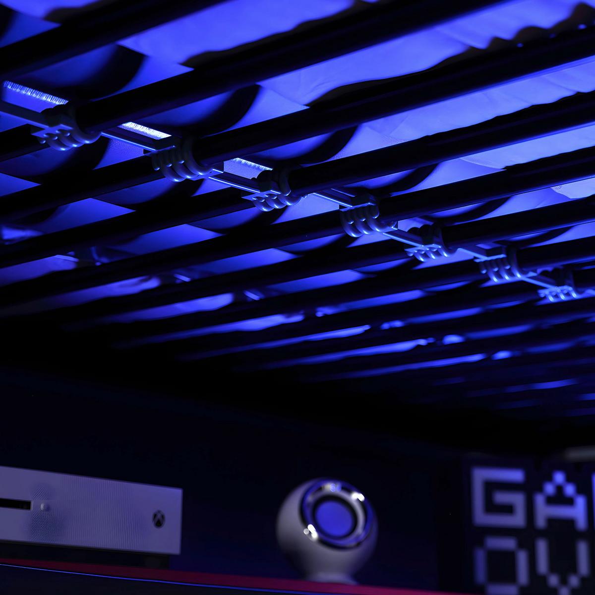 Hochbett Schwarz, Lf: 90x190 Cm - Schwarz, MODERN, Metall (90/190cm) - X Rocker