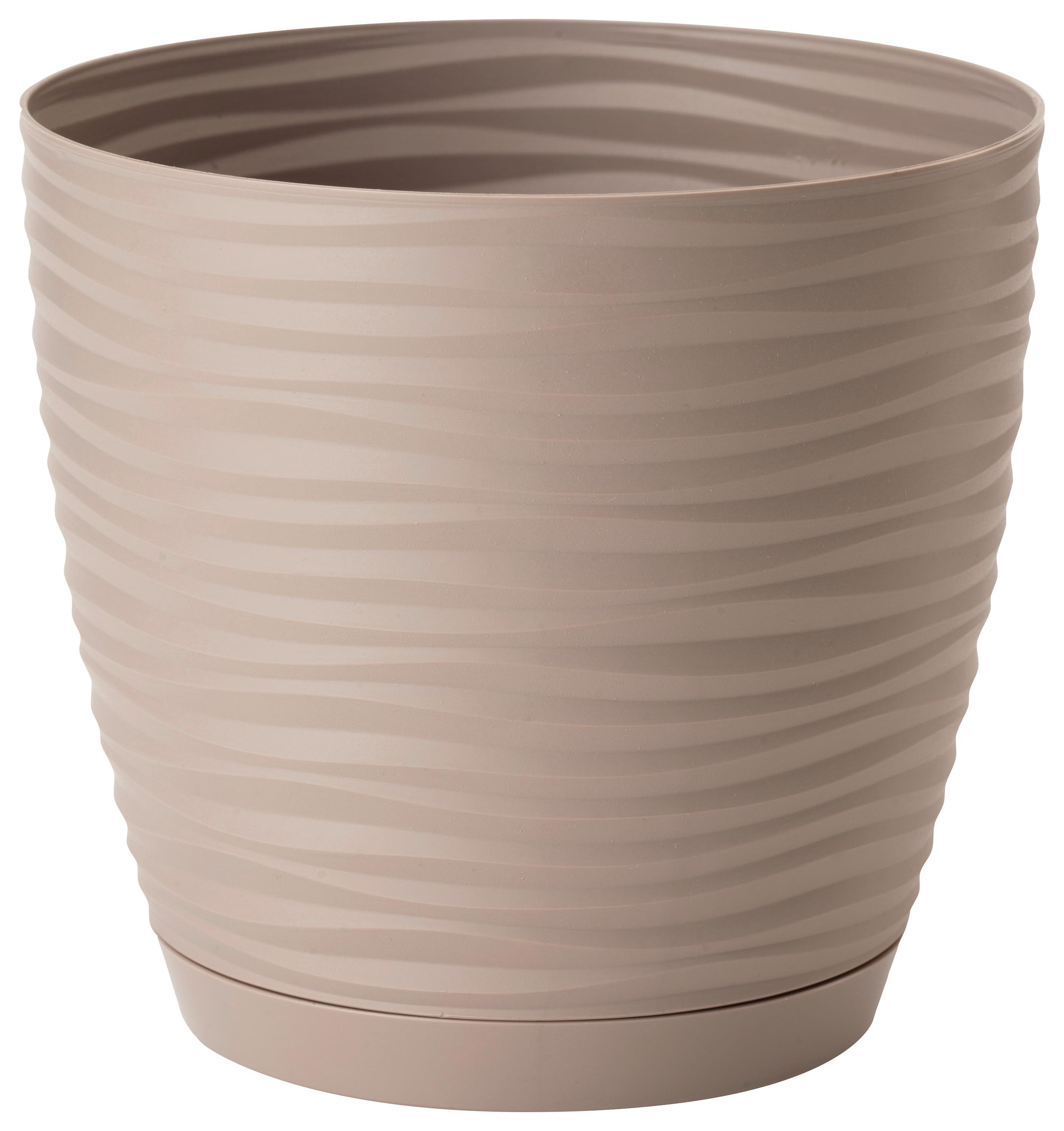 Obal Na Kvetináč Sardun Complete - sivohnedá, Basics, plast (16,7/15,40cm)