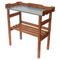 Pflanztisch Holz Mit Ablage L/b/h: 78/32/94 Cm - Braun, KONVENTIONELL, Holz/Metall (78/94/38cm)