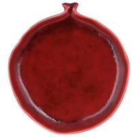 Dekoračný tanier JOLIE - červená, Konventionell, keramika (16,3/2,5/15cm) - Mömax