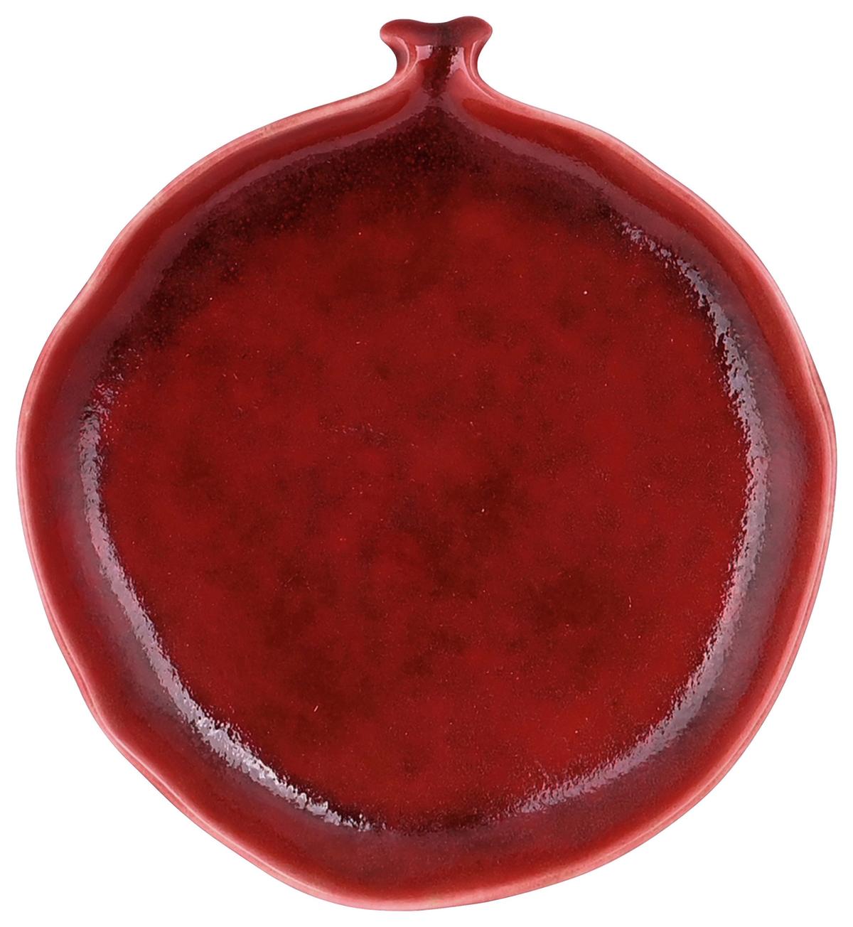 Dekoračný tanier JOLIE - červená, Konventionell, keramika (16,3/2,5/15cm) - Mömax