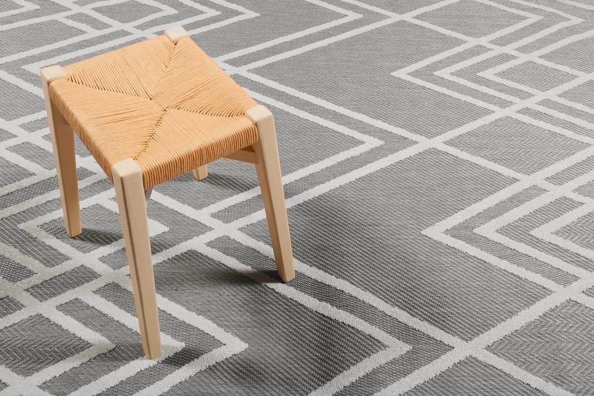 Outdoorteppich Creme/weiß, Bxl: Ca.133x200cm - Creme/Weiß, Design, Textil (133/200cm) - Esprit