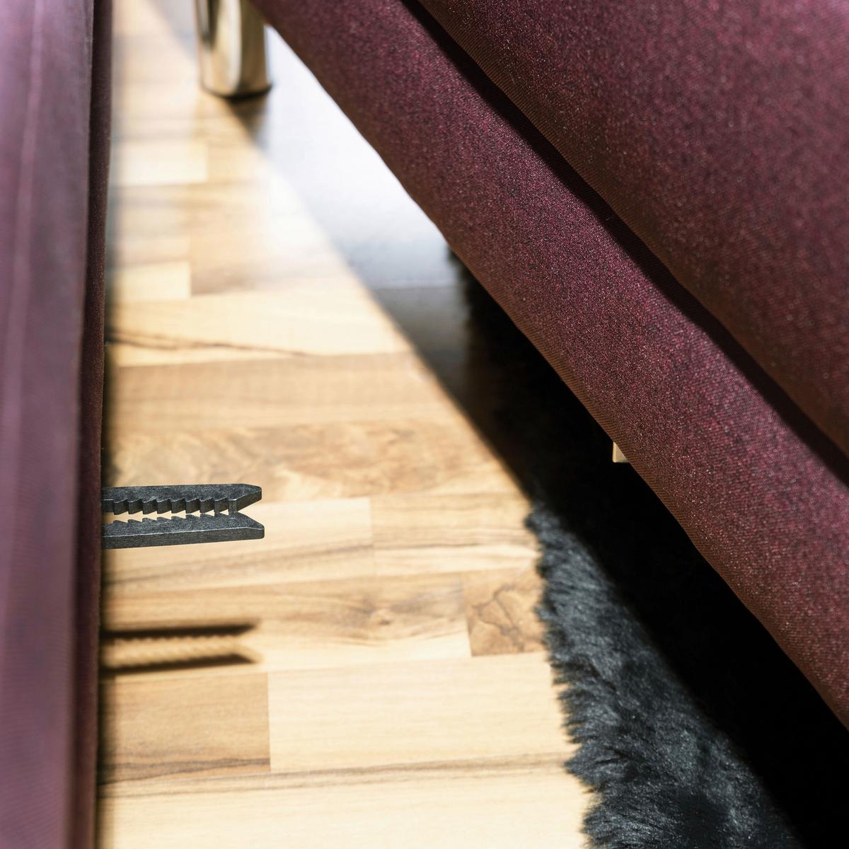 Ecksofa Mit Schlaffunktion Just Fashion, Dunkelrot - Chromfarben/Dunkelrot, KONVENTIONELL, Textil (152/230cm) - Max Winzer