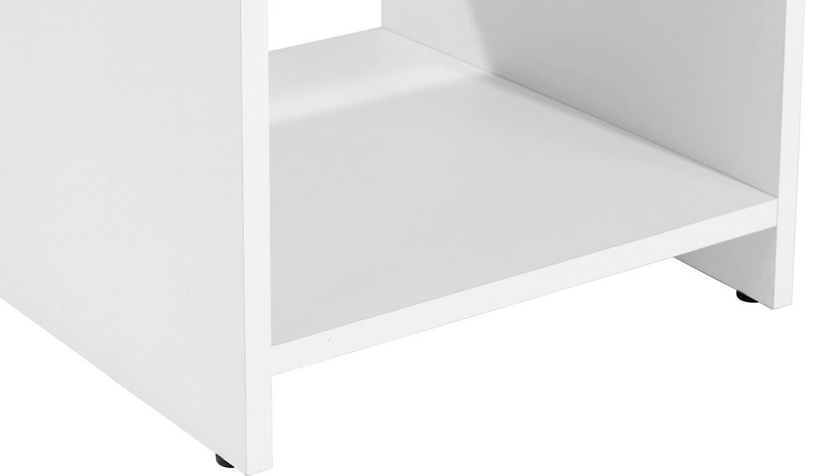 PRÍRUČNÝ STOLÍK LUCA LCT01 - biela, Modern, kompozitné drevo (40/40/37cm)