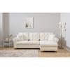 Ecksofa Arles, Creme 02 S: 266x161 Cm - Buchefarben/Creme, Design, Textil (266/161cm) - MID.YOU