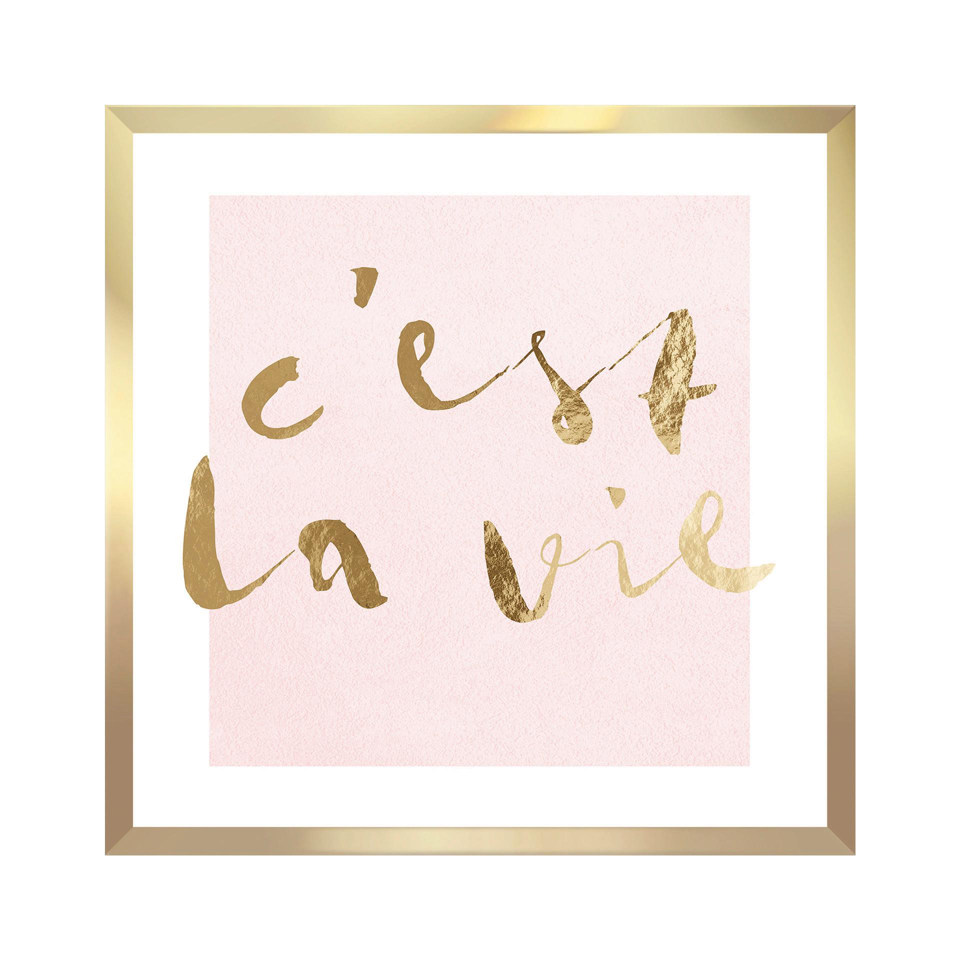 OBRAZ VOUS II - bílá/pink, kompozitní dřevo/papír (30/30cm) - Modern Living