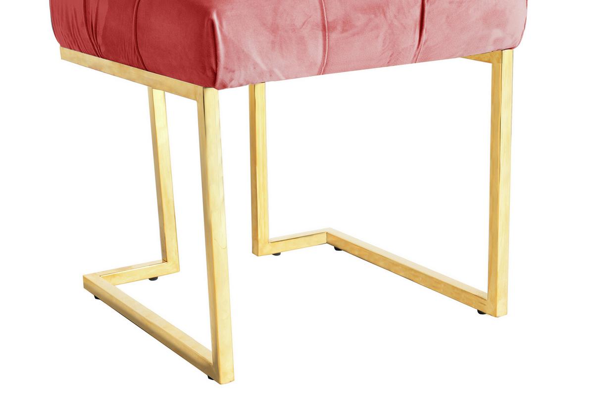 Hocker Rarity Altrosa, B: 48 cm - Altrosa, Design, Textil/Metall (48/48/48cm) - Kayoom