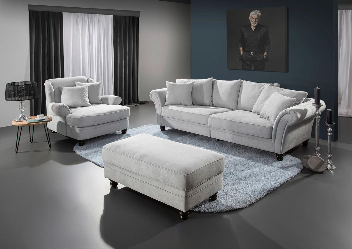 Bigsofa Lamour - Dunkelbraun/Rot, KONVENTIONELL, Holz/Textil (270/80/110cm) - Livetastic