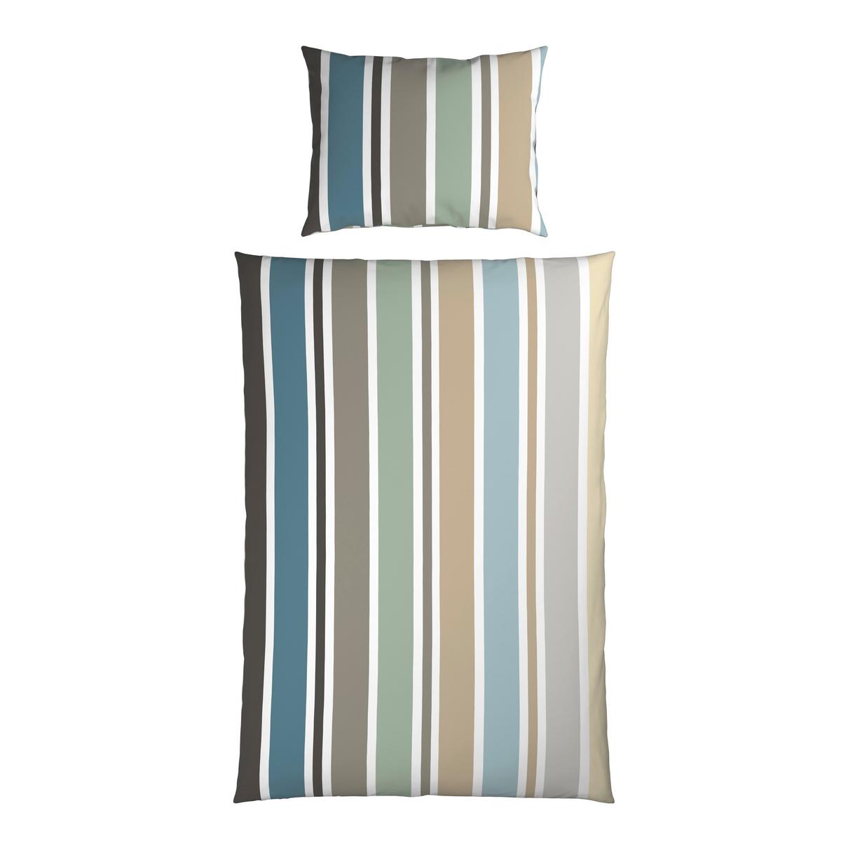 Bettwäsche Irene - Blau/Beige, MODERN, Textil - Luca Bessoni