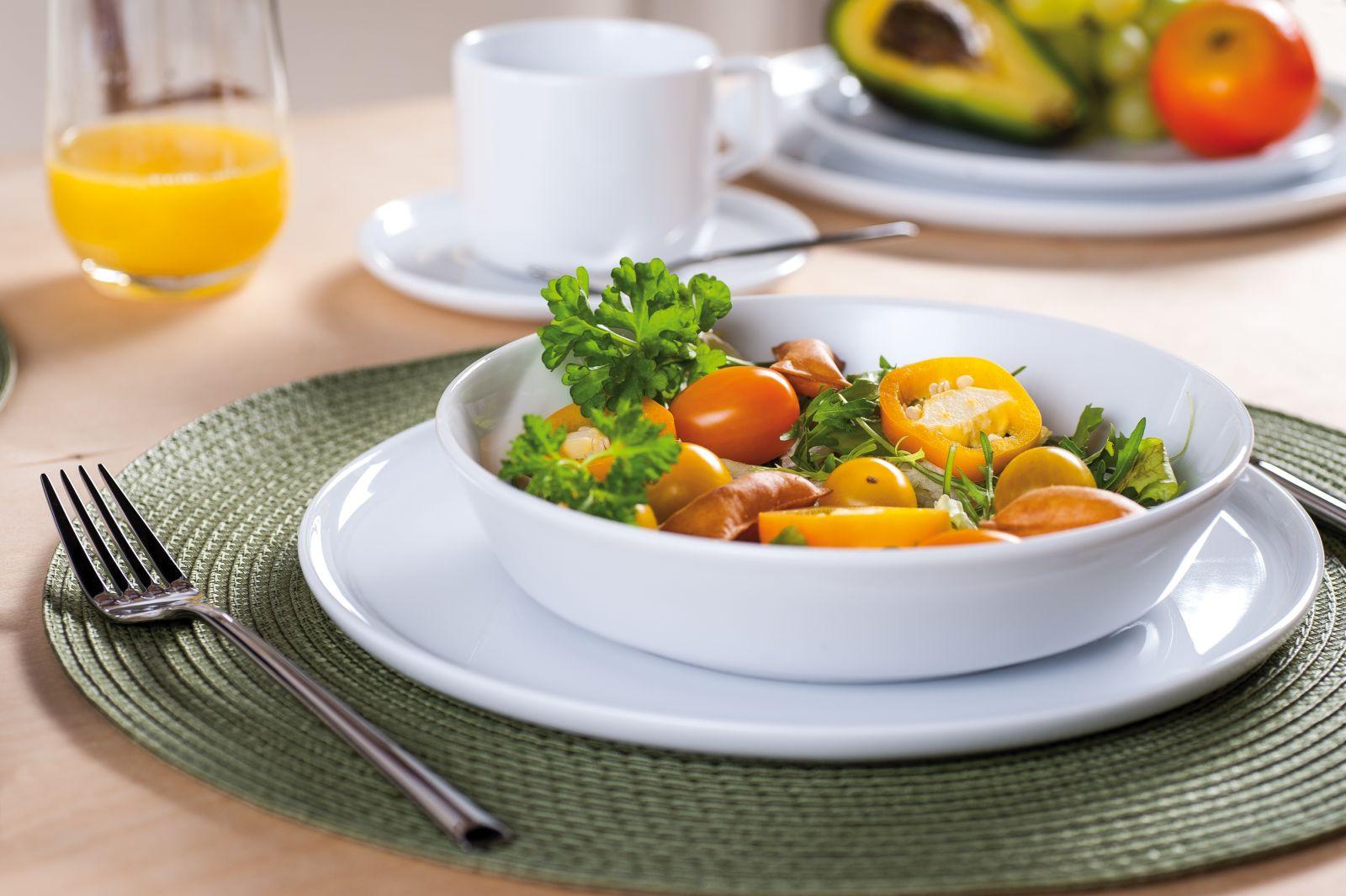 Tafelservice Keramik 6 Personen Geschirr Set Weiß - Weiß, Basics, Keramik (29/25/30cm) - Creatable