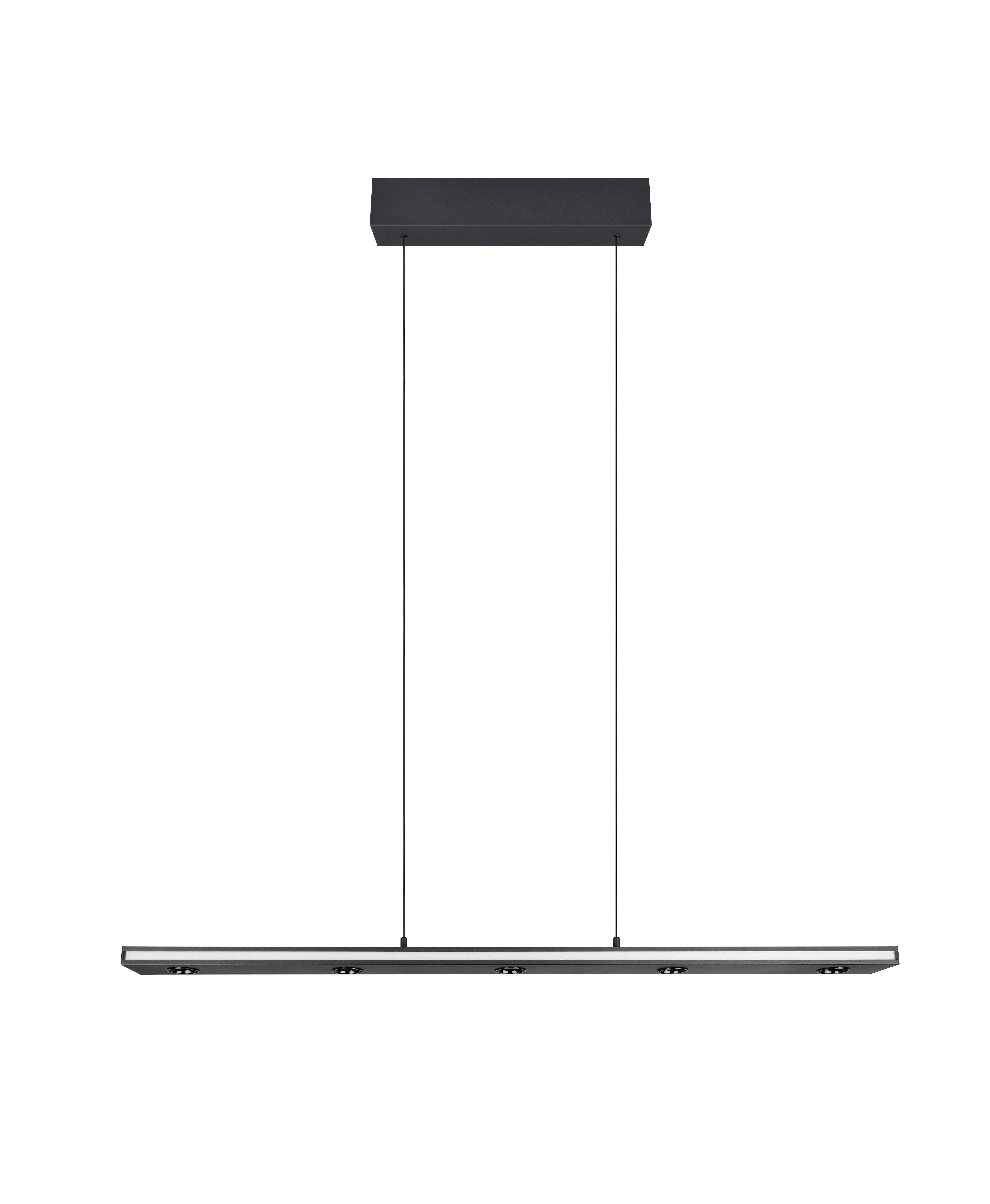 LED-Pendelleuchte 353010132 Graham - Schwarz/Weiß, Design, Kunststoff/Metall (109/9/200cm) - Trio Leuchten