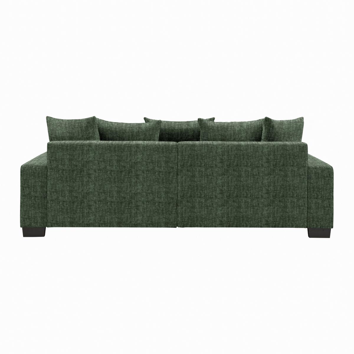 Velká pohovka MATTEO, tmavě zelená tkanina VOGUE - černá/tmavě zelená, Moderní, dřevo (246/93/124cm)
