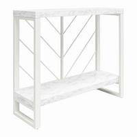 KONSOLENTISCH Brielle Weiß B: 90 cm - Weiß, Design, Holzwerkstoff/Metall (90/30/77cm) - MID.YOU