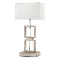 Tischleuchte 5038/L - Grau, Design, Holz/Textil (22/15,5/40cm)