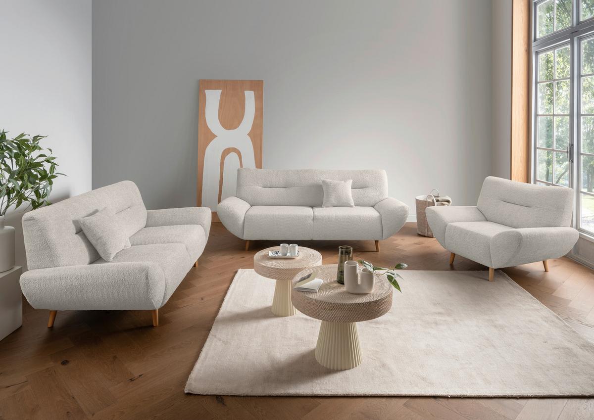 2-Sitzer-Sofa Frago, Weiß B: 173 cm - Wildeiche/Weiß, KONVENTIONELL, Textil (173/81/90cm) - MID.YOU