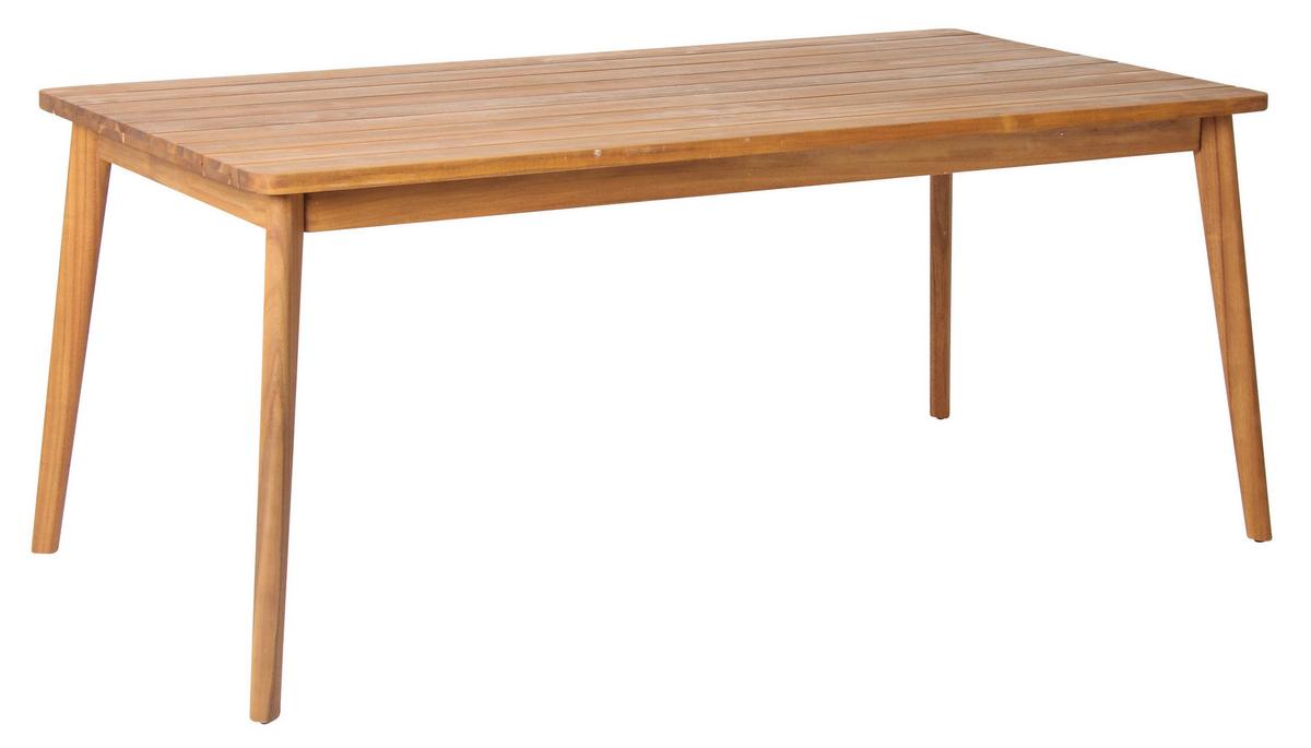 Gartengarnitur 5-Tlg. Holz/ Metall/Kunststoff/Textil - Akaziefarben/Teakfarben, Basics, Holz/Kunststoff (180/90/76cm) - Gardenson