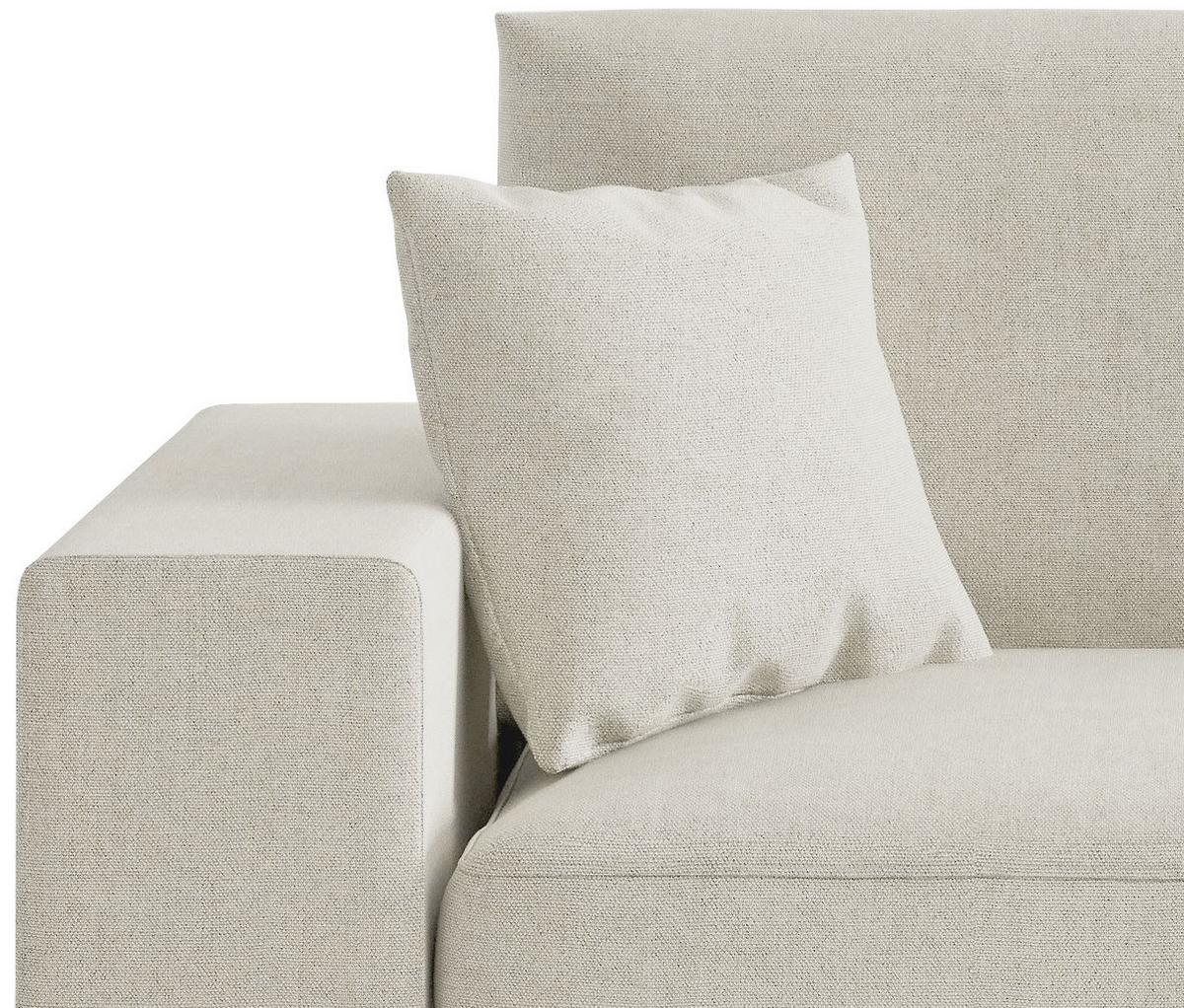 Sitzgarnitur Alberta Beige B: 139 cm - Beige/Schwarz, Design, Holz/Textil (278/85/103cm) - Livetastic