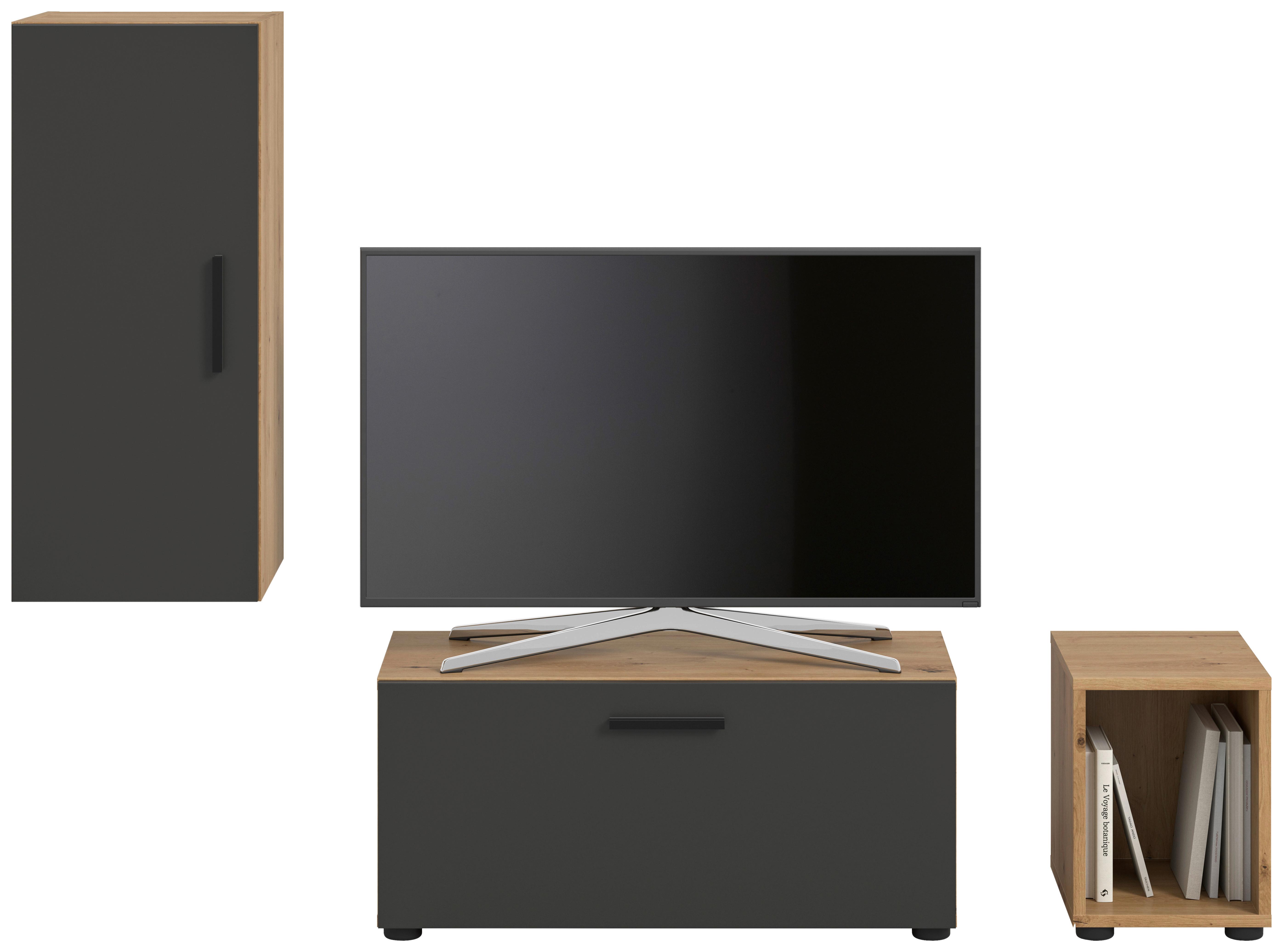 Wohwand, The One Grau/artisan Eiche Dekor