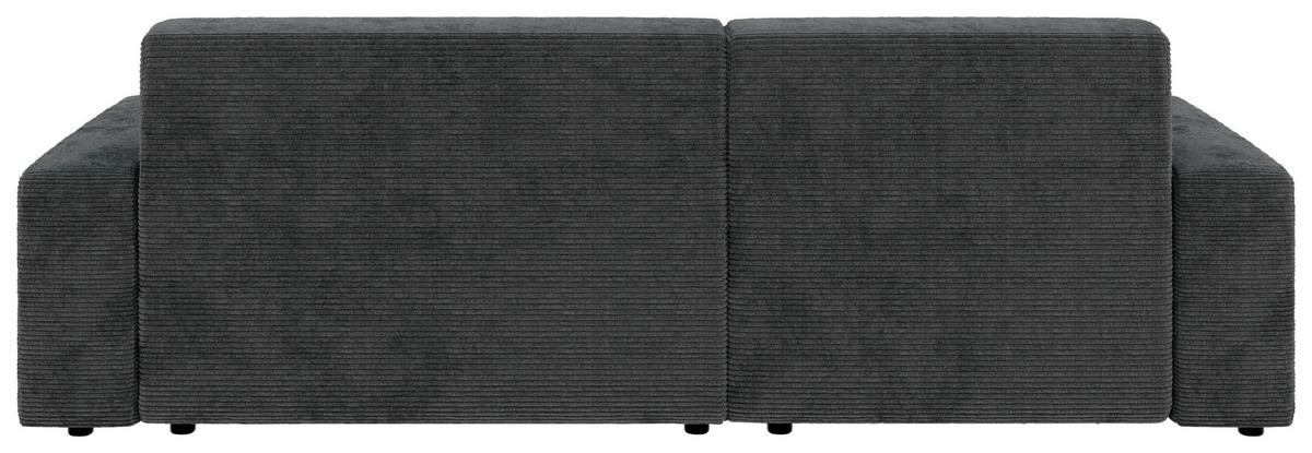 Ecksofa Wien Dunkelgrau S: 162x246 cm - Dunkelgrau/Schwarz, MODERN, Textil (162/246cm) - Trendmanufaktur