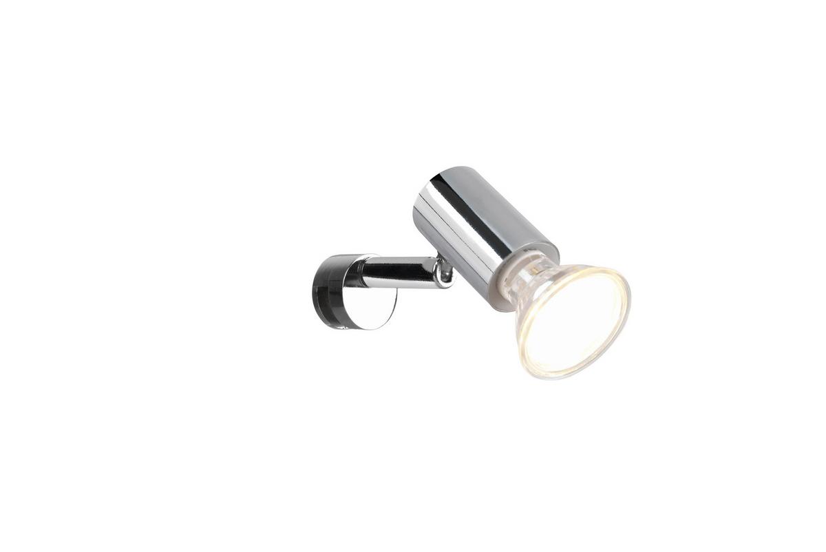 Wandstrahler 1-flammig L: 10 Cm - Chromfarben, Basics, Metall (3/5/10cm) - Trio Leuchten