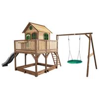 Spielturm A030.154.80 - Braun/Grau, KONVENTIONELL, Holz (613/291/277cm) - Ambia Garden
