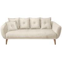 3-Sitzer-Sofa Baggio Beige, Buchefarben, B: 236 cm - Beige/Buchefarben, MODERN, Textil (236/94/103cm) - Livetastic