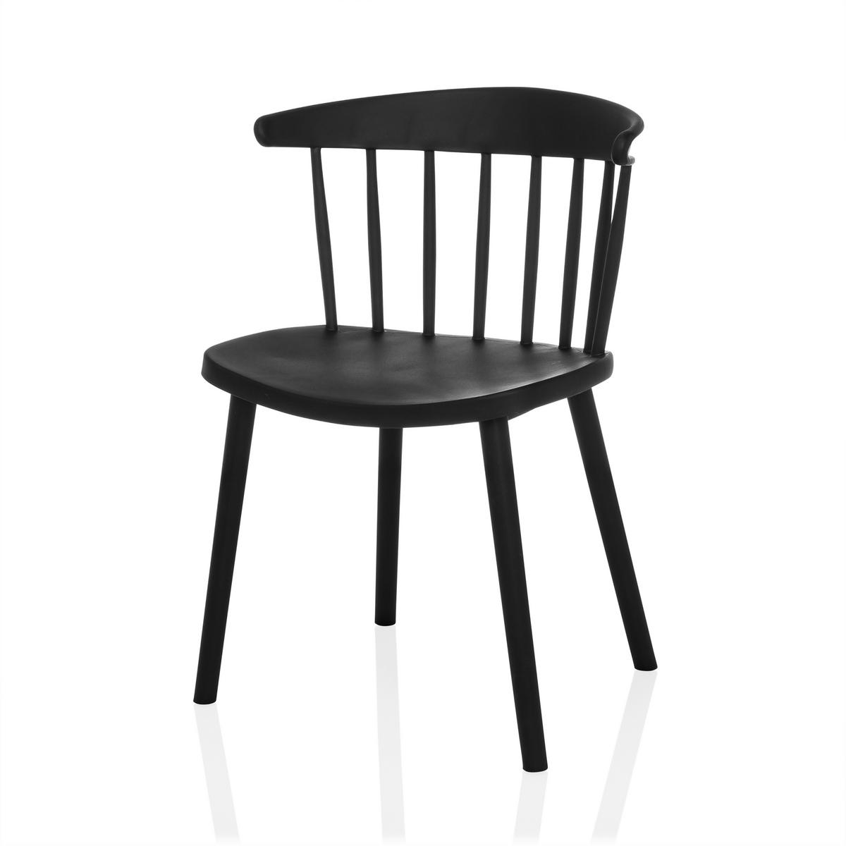 Besucherstuhl Artifo Schwarz B: 53 Cm - Schwarz, MODERN, Kunststoff (53/75/45cm) - MID.YOU