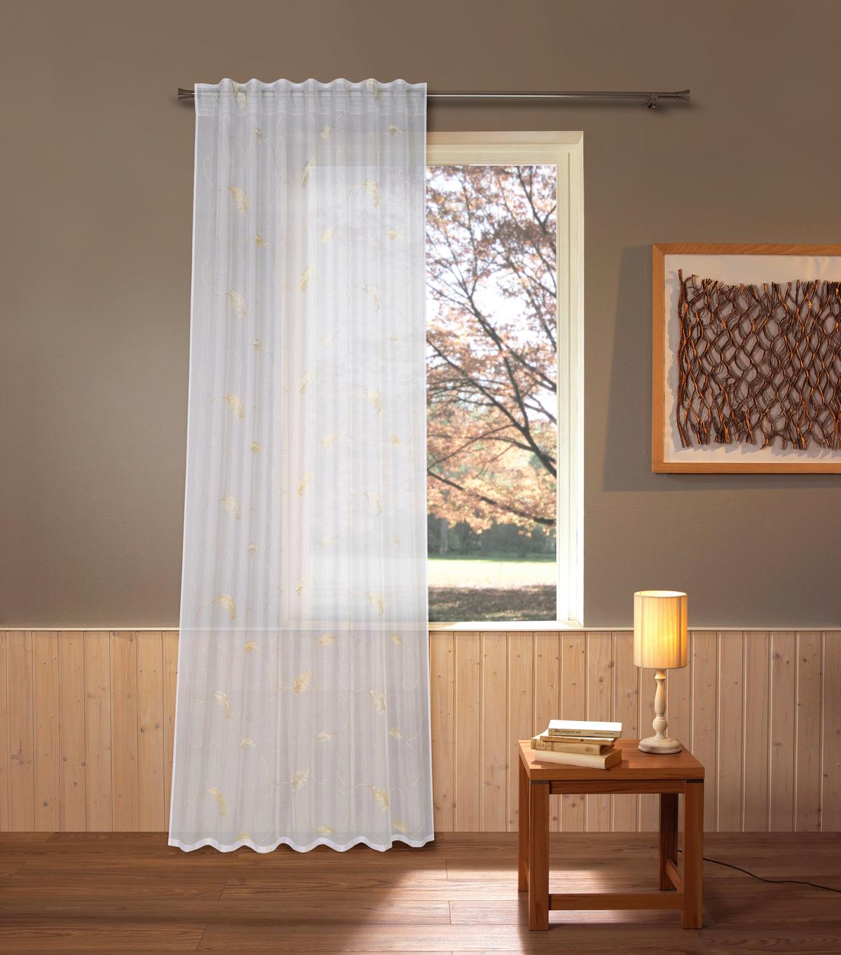 Készfüggöny Kb. 140/245cm - sárga/aranyszínű, Romantik / Landhaus, textil (140/245cm) - James Wood