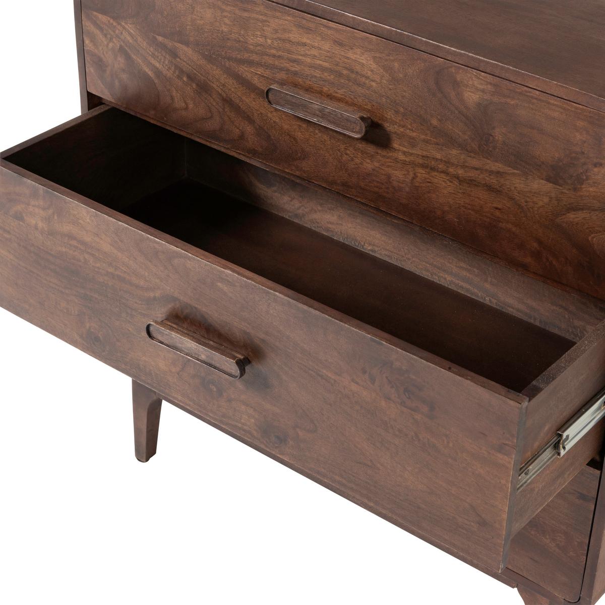 Kommode Liya Dunkelbraun B: 90 Cm - Dunkelbraun, Design, Holz (90/90/50cm) - Livetastic