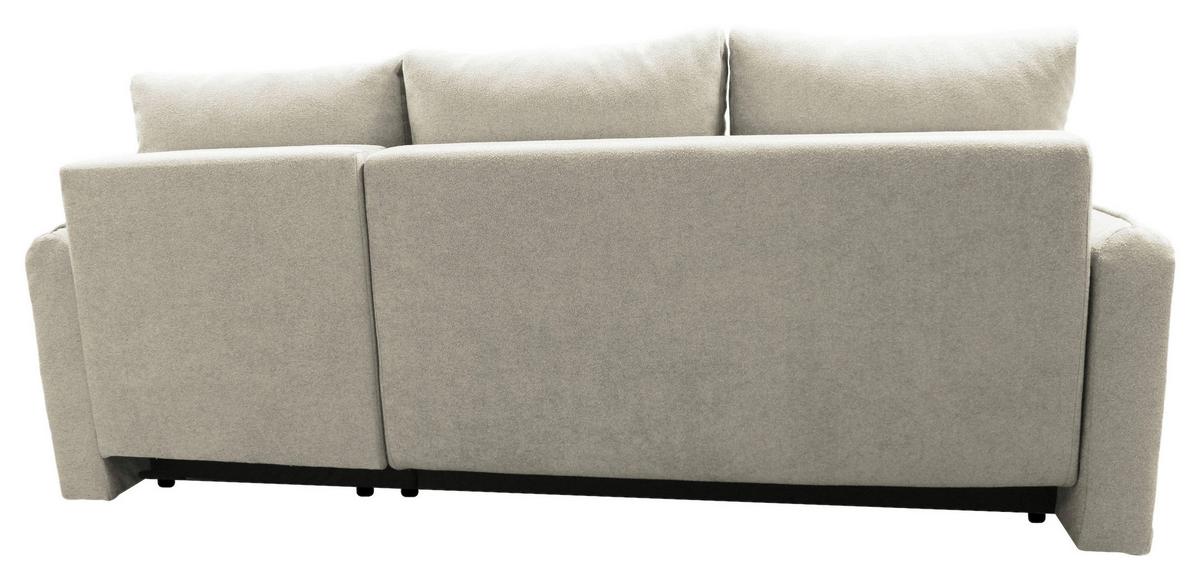 Ecksofa Fancy Creme 209x143 cm - Creme/Schwarz, Design, Textil (209/143cm) - MID.YOU