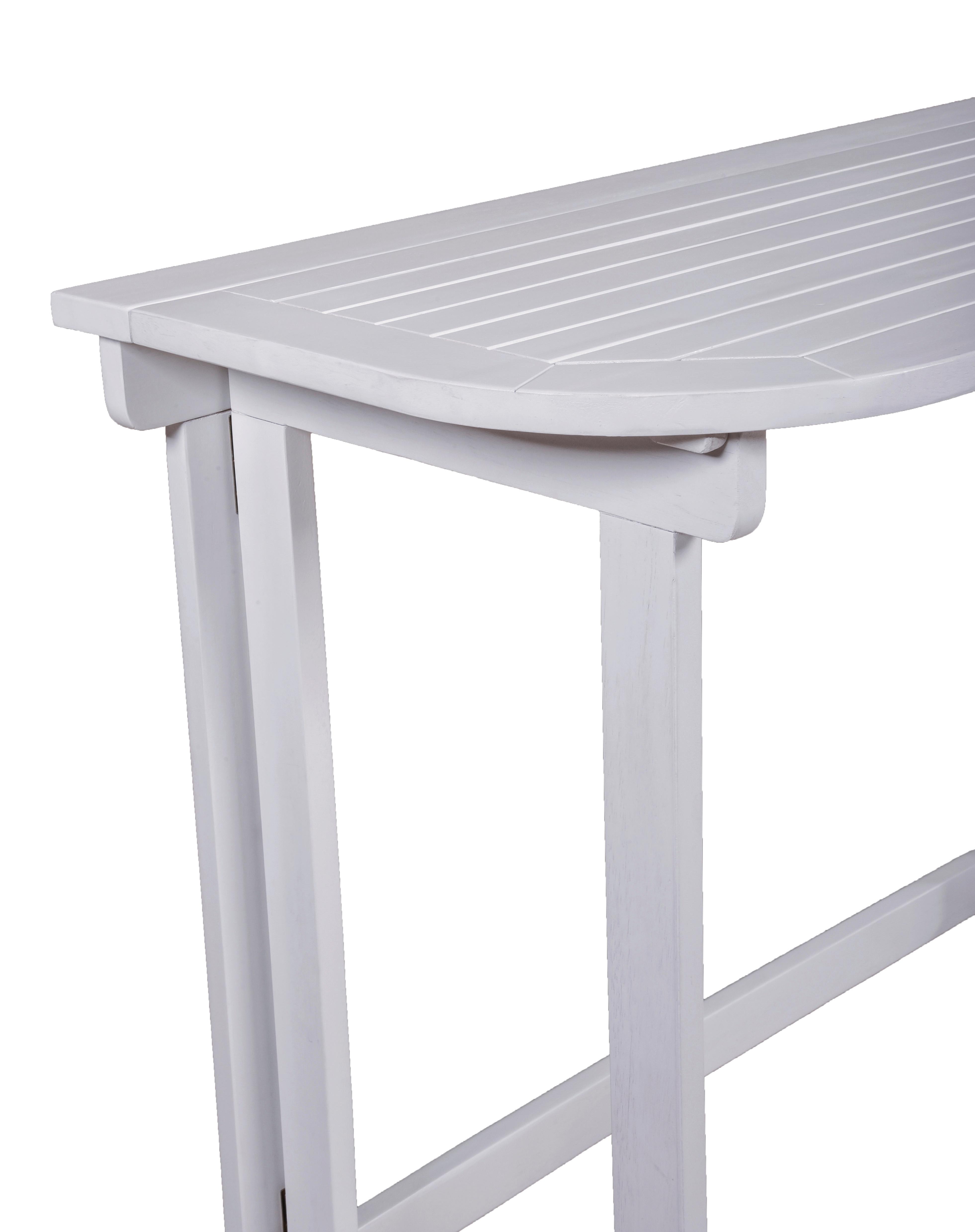 Balkontisch Manila - Weiß, Basics, Holz (100/50/76cm) - Gardenson