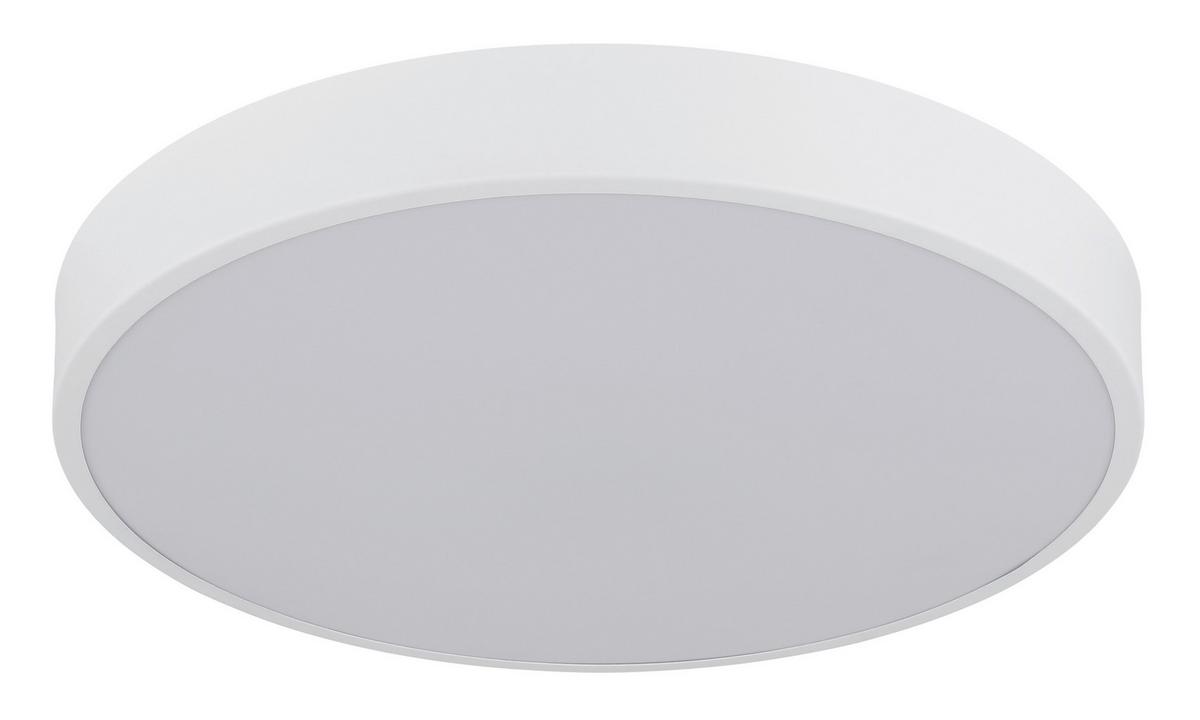Led-deckenleuchte Weiß, 24w - Opal/Weiß, Basics, Kunststoff/Metall (37,8/7cm) - Globo