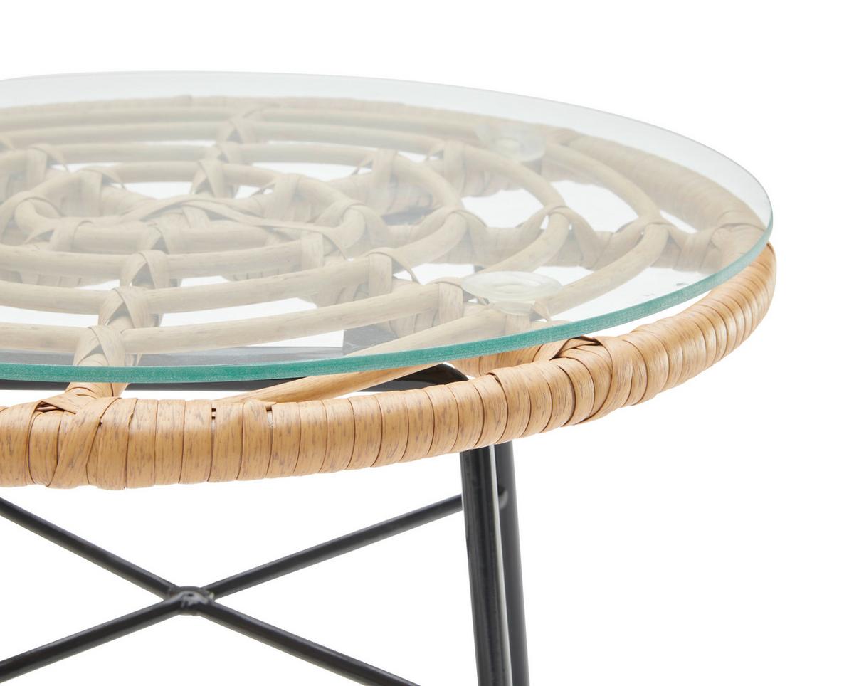 ZAHRADNÍ RELAXAČNÍ ŽIDLE EGON - černá/béžová, Moderní, kov/textil (117/107/111cm) - Mömax