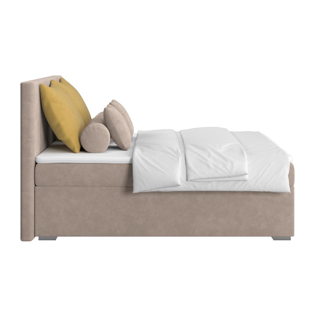 Kárpitozott Ágy Adria 160/200cm - cappuccino, Konventionell, textil/fa (160/200cm)