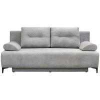 Boxspringová pohovka VIERA, světle šedá - černá/světle šedá, Moderní, kov/textil (201/100/105cm)