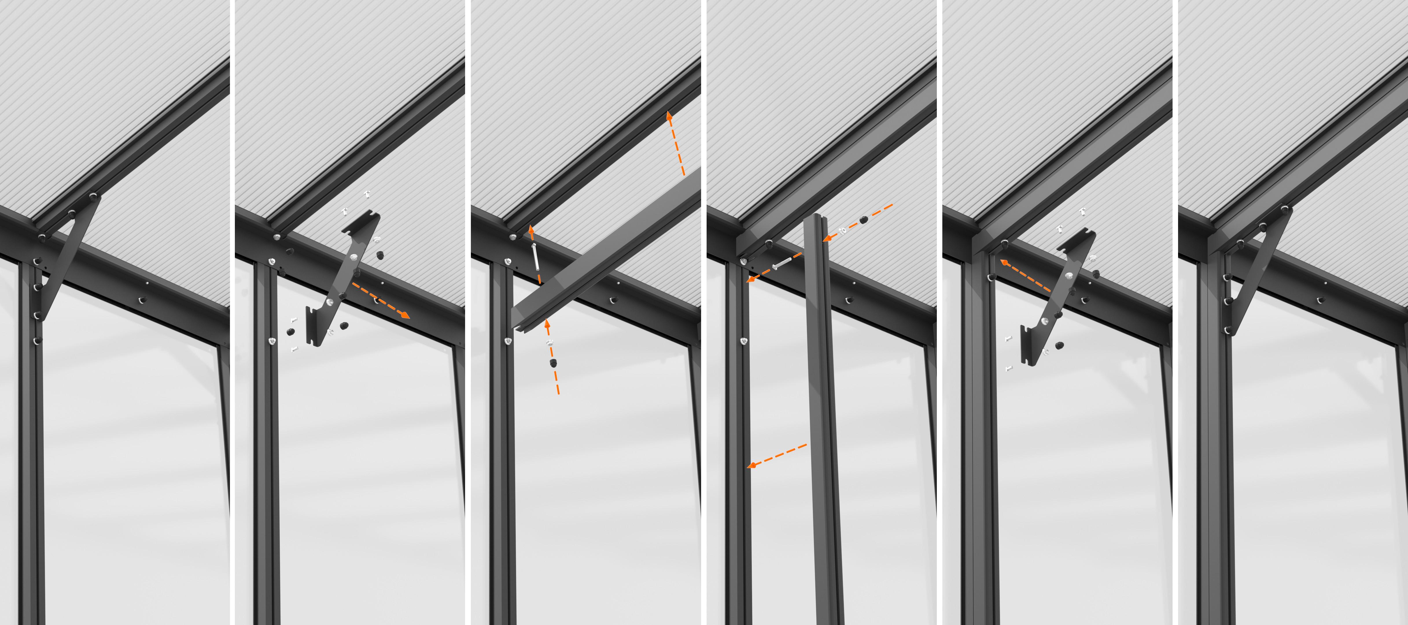 Gewächshaus-Nachrüstsatz Helena 10200 Aluminium - Alufarben, Basics, Metall (23/12,5/263cm)