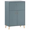 Sekretär Serie 500 Blau B: 65,2 Cm - Blau/Weiß, MODERN, Holzwerkstoff (65,2/101,7/39cm) - MID.YOU