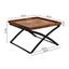 Couchtisch L: 63 cm Sheesham - Sheeshamfarben/Schwarz, Design, Holz/Metall (63/63/39cm) - Carryhome Couchtisch L: 63 cm Sheesham - Sheeshamfarben/Schwarz, Design, Holz/Metall (63/63/39cm) - Carryhome