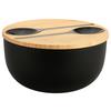 Salatschüssel 58470 - Hellbraun/Schwarz, Basics, Holz/Kunststoff (24/13/13cm) - Kesper