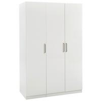 Drehtürenschrank Mit Schubladen 136,7cm Unit Weiß - Weiß, MODERN, Holzwerkstoff (136,7/210/58,3cm) - Ondega