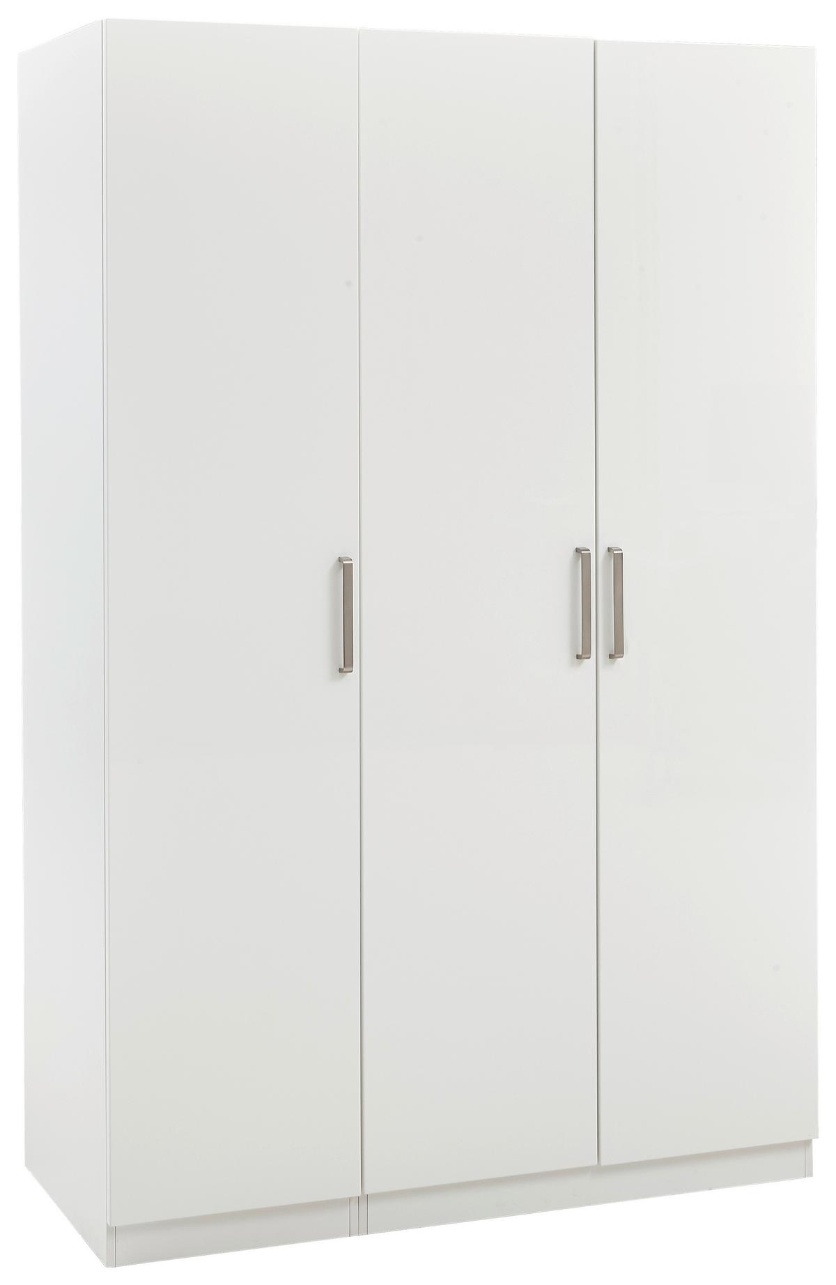 Drehtürenschrank Mit Schubladen 136,7cm Unit Weiß - Weiß, MODERN, Holzwerkstoff (136,7/210/58,3cm) - Ondega