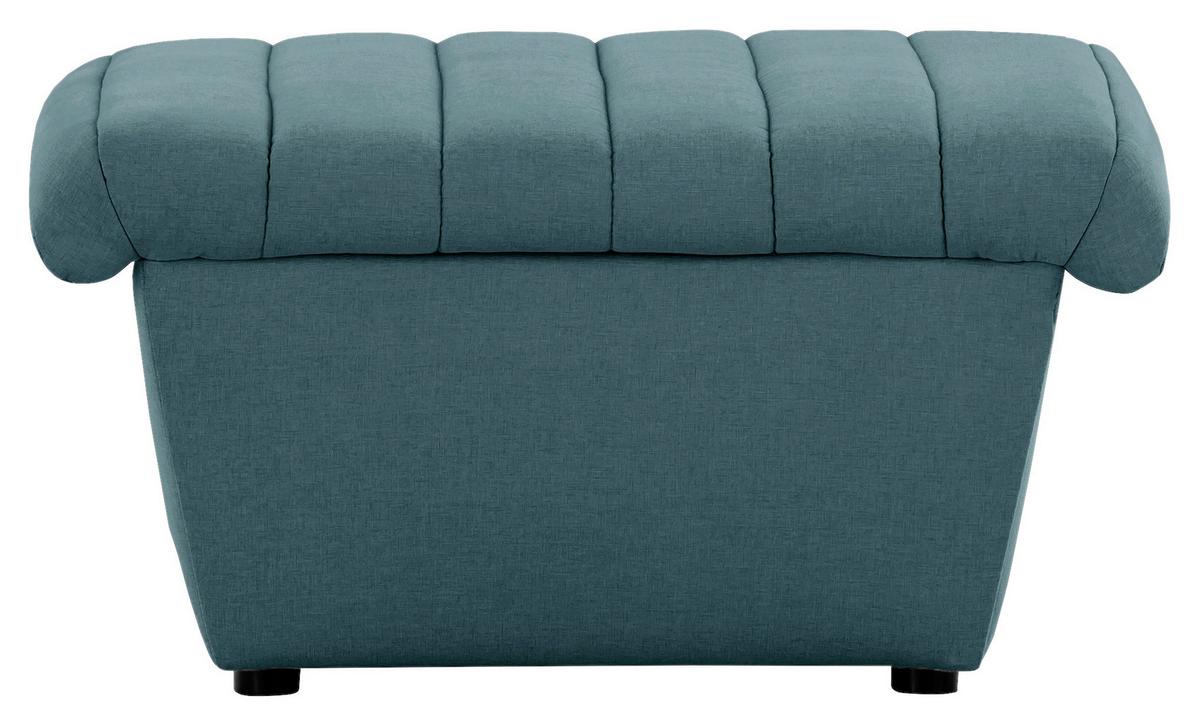Hocker Looks Viii - Petrol/Schwarz, Design, Textil (74/43/85cm) - LOOKS by W.Joop