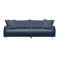 Velká pohovka KISS -TOP- - černá/barvy chromu, Moderní, kov/dřevo (241/90/117cm) - Mömax