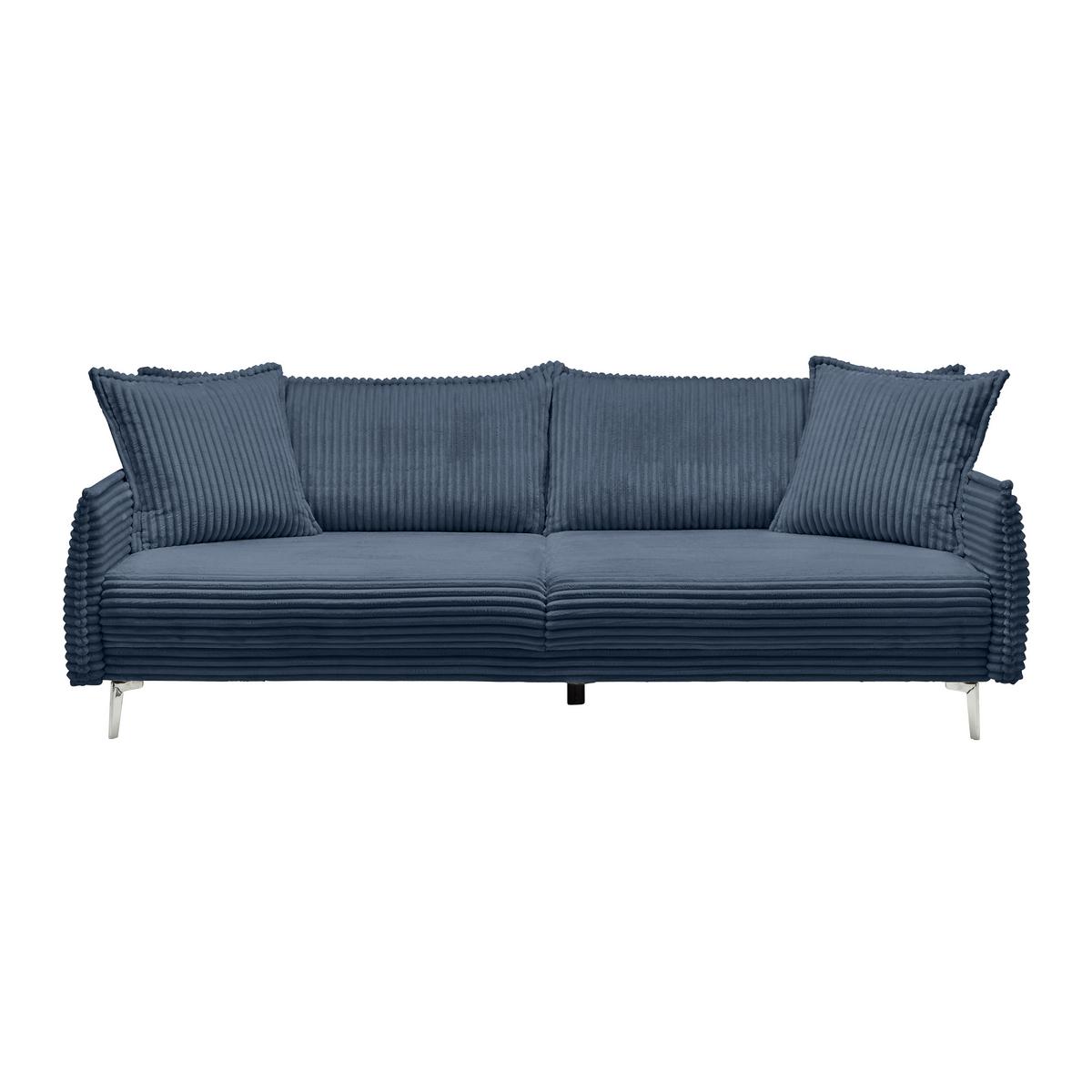 Velká pohovka KISS -TOP- - černá/barvy chromu, Moderní, kov/dřevo (241/90/117cm) - Mömax