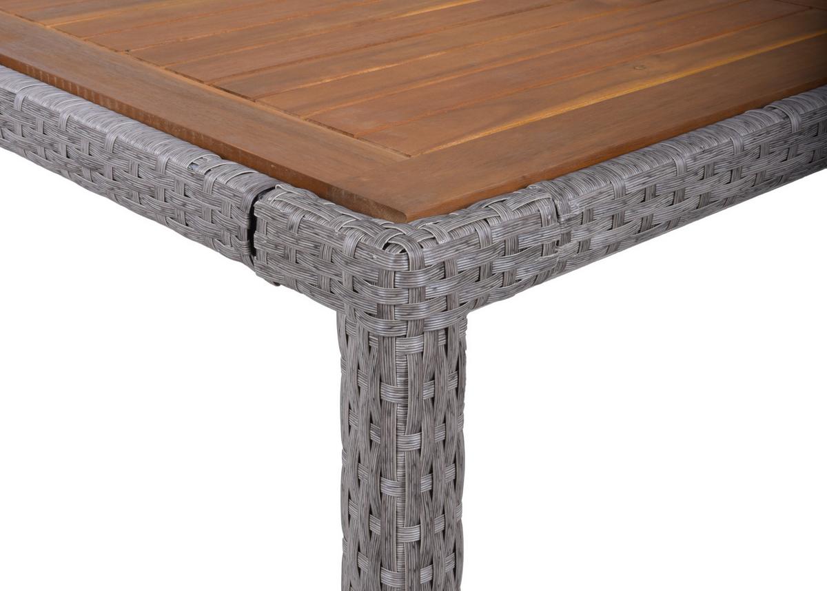 Balkonset Dakota - Hellbraun/Anthrazit, Basics, Holz/Kunststoff - Gardenson