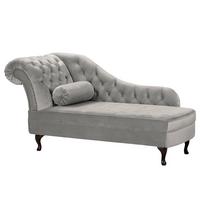 Récamiere Pako Grau B: 185cm - Braun/Grau, Design, Textil (185/93/75cm) - Livetastic