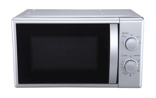 MID.YOU Miniküche mit Mikrowelle + Kochfeld 150cm Weiß/Grau Dekor