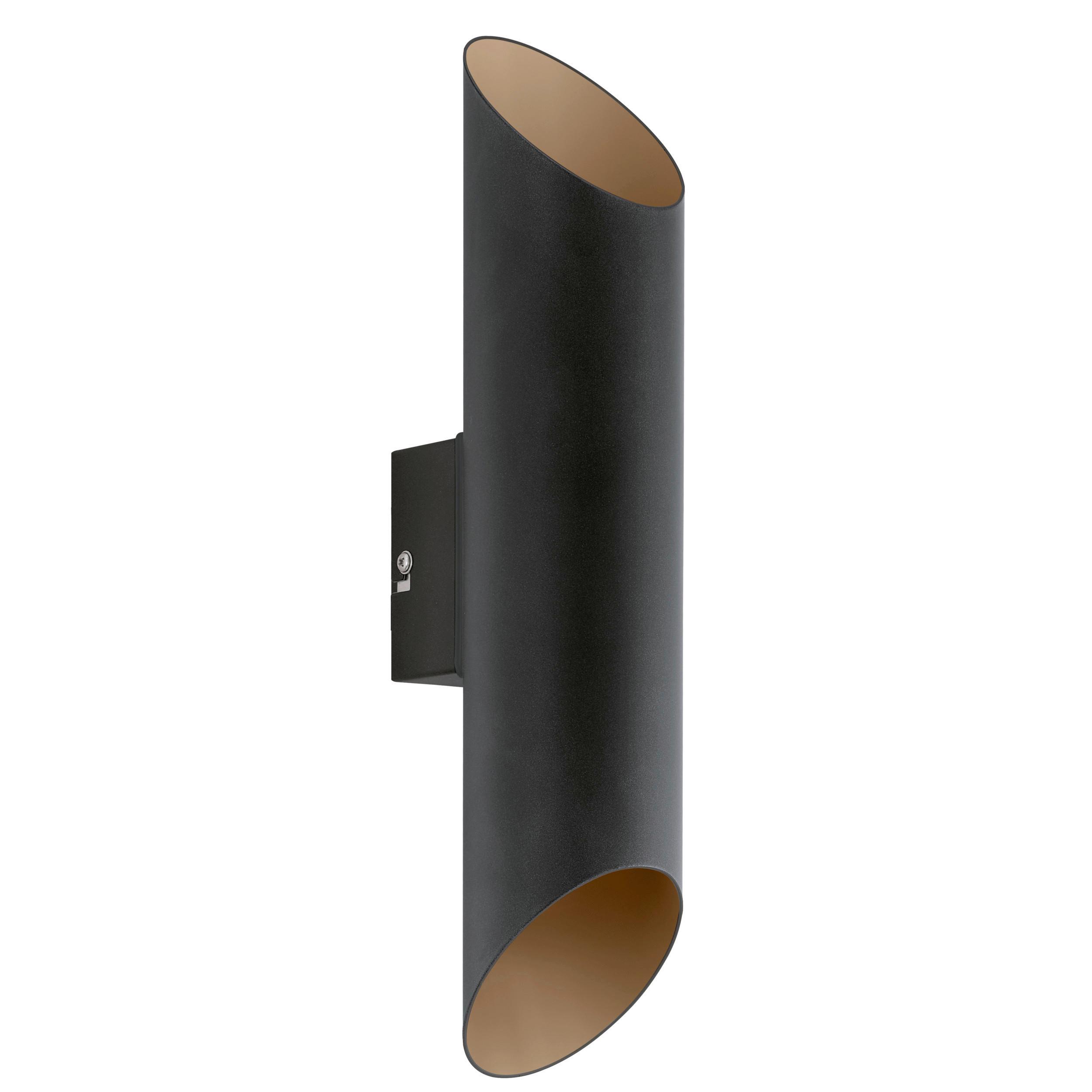 Außenwandleuchte Agolada 3,7w Stahl, Wandmontage - Schwarz/Kupferfarben, Design, Metall (7,5/36cm) - Eglo
