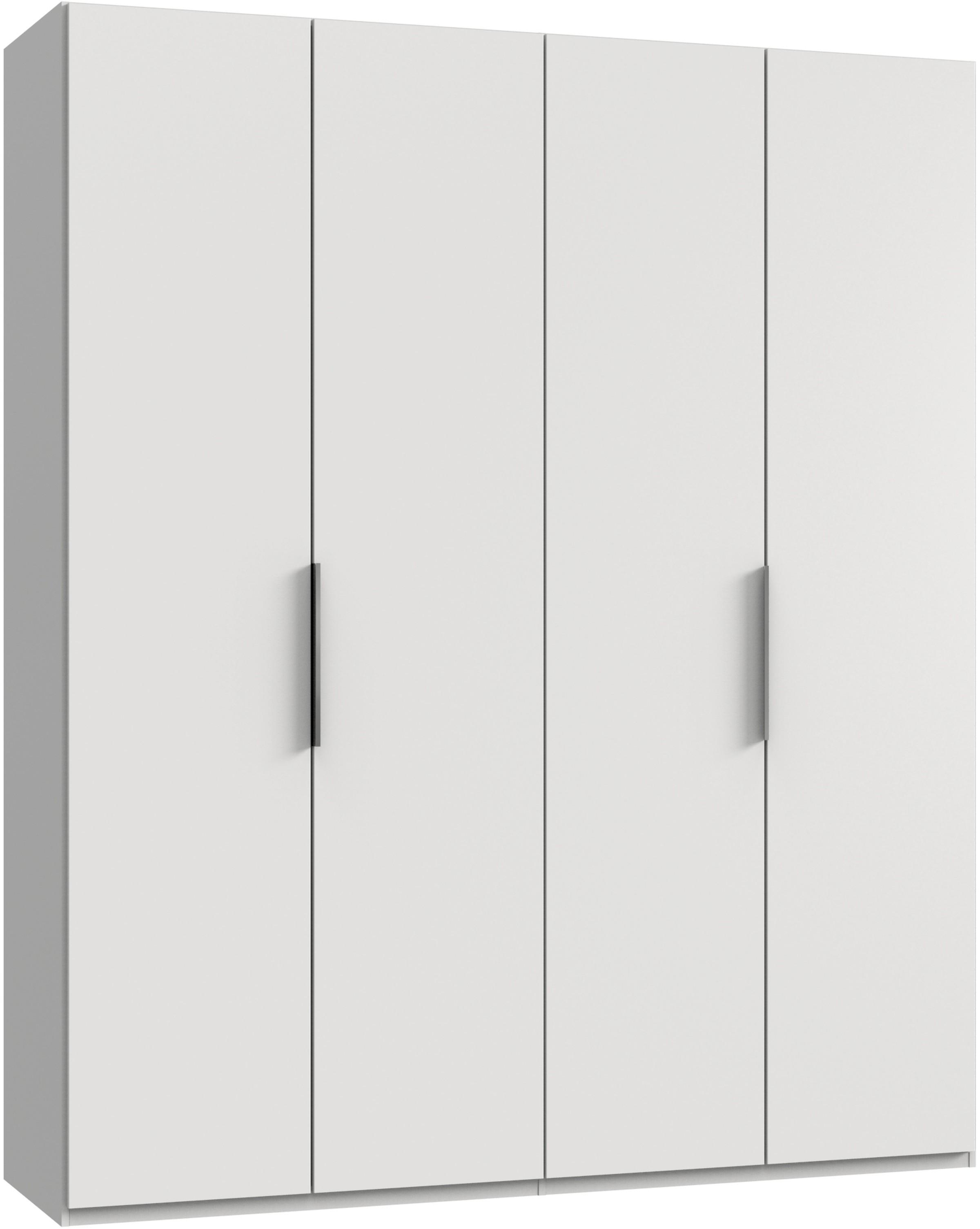 Drehtürenschrank 200 cm Level, Weiß - Weiß, MODERN, Holzwerkstoff (200/236/58cm) - MID.YOU